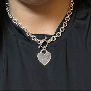 Pure Silver925  Heart Pendant Necklace